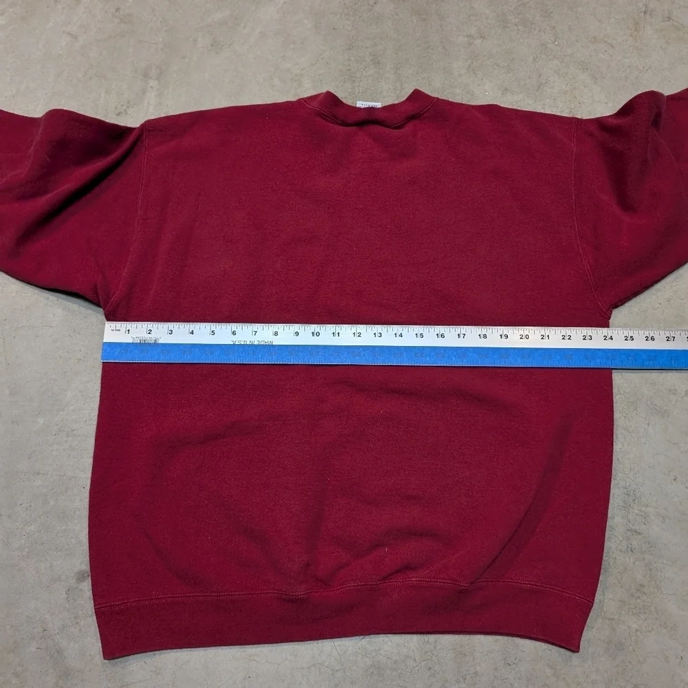 VTG 90s Nike Sweatshirt Crew Neck Mens L USA Made Center Swoosh Red